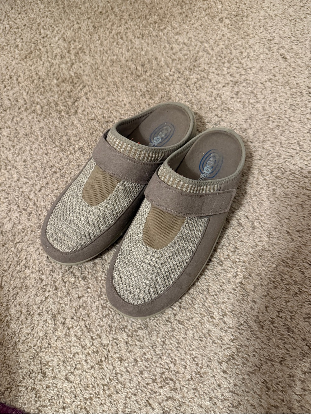 Orthofeet Slip-On Casual Mules in Taupe and Beige